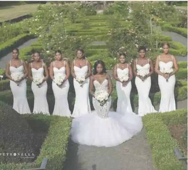 Checkout These Stunning Photos Of A Bride And Her Bridesmaids All Dressed In White